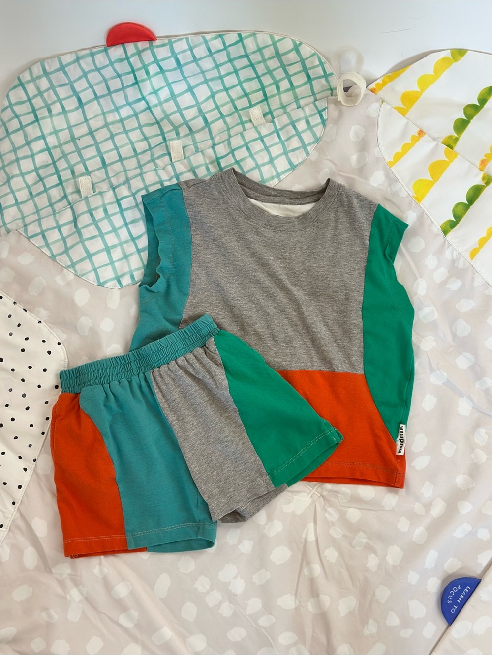 Nudnik Colorblock Tank and Shorts Set Size 4
